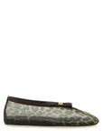 Ganni Brown Nylon Ballet Flats