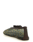 Ganni Brown Nylon Ballet Flats