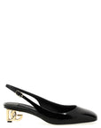 Dolce & Gabbana Black Calfskin Mid Heel Pumps