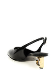 Dolce & Gabbana Black Calfskin Mid Heel Pumps
