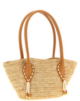 Christian Louboutin Beige Raffia Tote Bag