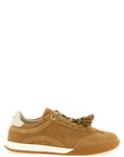 Twinset Beige Leather Low Top Sneakers