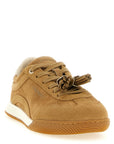 Twinset Beige Leather Low Top Sneakers