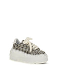 Casadei Multicolor Fabric Platform Sneakers
