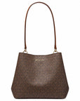 Michael Kors Brown Canvas Shoulder Bag