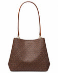 Michael Kors Brown Canvas Shoulder Bag