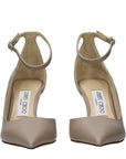 Jimmy Choo Gray Leather High Heel Pumps
