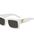 Hugo Boss Occhiali da Sole Bianco con Lenti Grigie e Protezione UV
