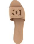 Dolce & Gabbana Beige Calfskin Slides