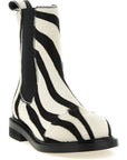 Moschino Bicolor Calfskin Ankle Boots