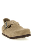 Birkenstock Beige Suede Leather Clogs