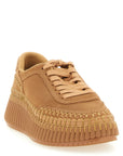 Chloé Beige Polyester Platform Sneakers
