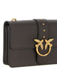 PINKO Brown Calfskin Crossbody Bag