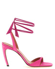 The Attico Fuchsia Leather Stiletto Heel Sandals