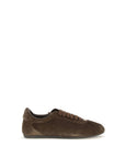 Dolce & Gabbana Brown Suede Leather Low Top Sneakers