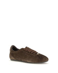 Dolce & Gabbana Brown Suede Leather Low Top Sneakers