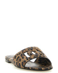 Dolce & Gabbana Brown Calfskin Slides