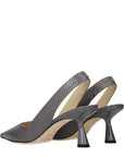 Jimmy Choo Gray Leather High Heel Pumps