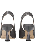 Jimmy Choo Gray Leather High Heel Pumps