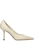 Jimmy Choo Beige Leather High Heel Pumps