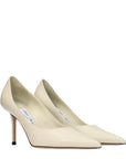 Jimmy Choo Beige Leather High Heel Pumps