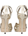 Jimmy Choo Gold Leather Platform Sandals