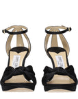 Jimmy Choo Black Satin Platform Sandals