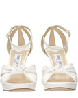 Jimmy Choo White Leather Platform Sandals