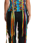 Dolce & Gabbana Multicolor Strings Bustier Polyester Corset Top