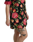 Dolce & Gabbana Floral Pink Lace A-Line Shift Mini Dress