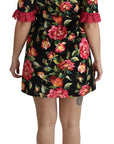Dolce & Gabbana Floral Pink Lace A-Line Shift Mini Dress