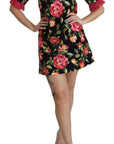 Dolce & Gabbana Floral Pink Lace A-Line Shift Mini Dress