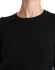 Dolce & Gabbana Black Short Sleeve Casual Top Stretch Blouse