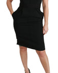 Dolce & Gabbana Black Sheath Stretch Formal Dress