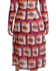 Dolce & Gabbana Purple Silk Bellezza A-Line Gown Dress
