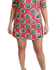 Dolce & Gabbana Pink Silk Cup Cake Shift Stretch Dress