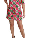 Dolce & Gabbana Pink Silk Cup Cake Shift Stretch Dress