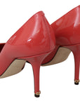 Dolce & Gabbana Dark Pink Patent Leather Heels Pumps