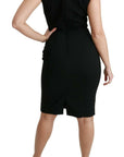 Dolce & Gabbana Black Floral Lace Sheath Gown Dress