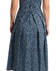 Dolce & Gabbana Blue Heart Cotton A-Line Stretch Dress