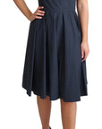 Dolce & Gabbana Blue Polka Dotted Cotton A-Line Dress
