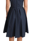 Dolce & Gabbana Blue Polka Dotted Cotton A-Line Dress
