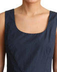 Dolce & Gabbana Blue Polka Dotted Cotton A-Line Dress