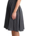 Dolce & Gabbana Black Polka Dotted Cotton A-Line Dress