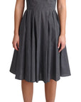 Dolce & Gabbana Black Polka Dotted Cotton A-Line Dress