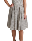 Dolce & Gabbana Beige Polka Dotted Cotton A-Line Dress