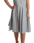Dolce & Gabbana Gray Polka Dotted Cotton A-Line Dress