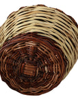 Dolce & Gabbana Beige Wood Wicker Rattan Basket Tote Bag
