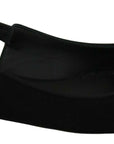 Dolce & Gabbana Black Flats Slingback Charmeuse Shoes