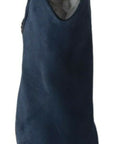 Dolce & Gabbana Blue Suede Embellished Studded Boots Shoes